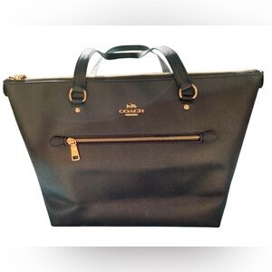 Coach Black Leather Tote Bag
